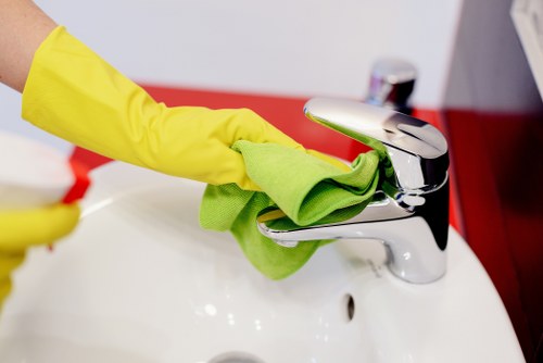 Carpet cleaning team using eco-friendly equipment in Chiswick