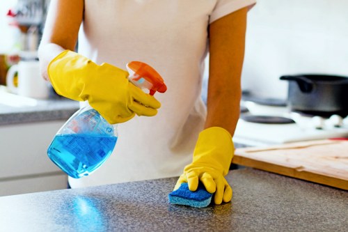 Professional office cleaning in Chiswick reception area