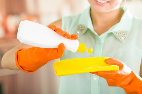 Local office cleaning team maintaining a Chiswick business space